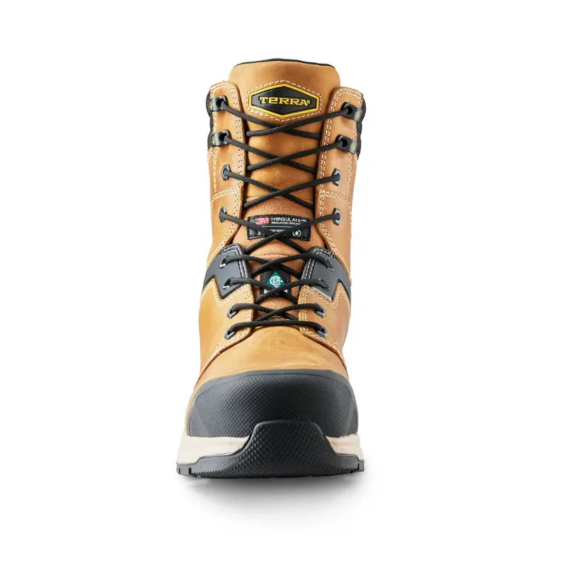 Terra Carbine Men's Wp 8 Inch Composite Toe Work Boot - Wheat Tr0a4tcrfwe 6