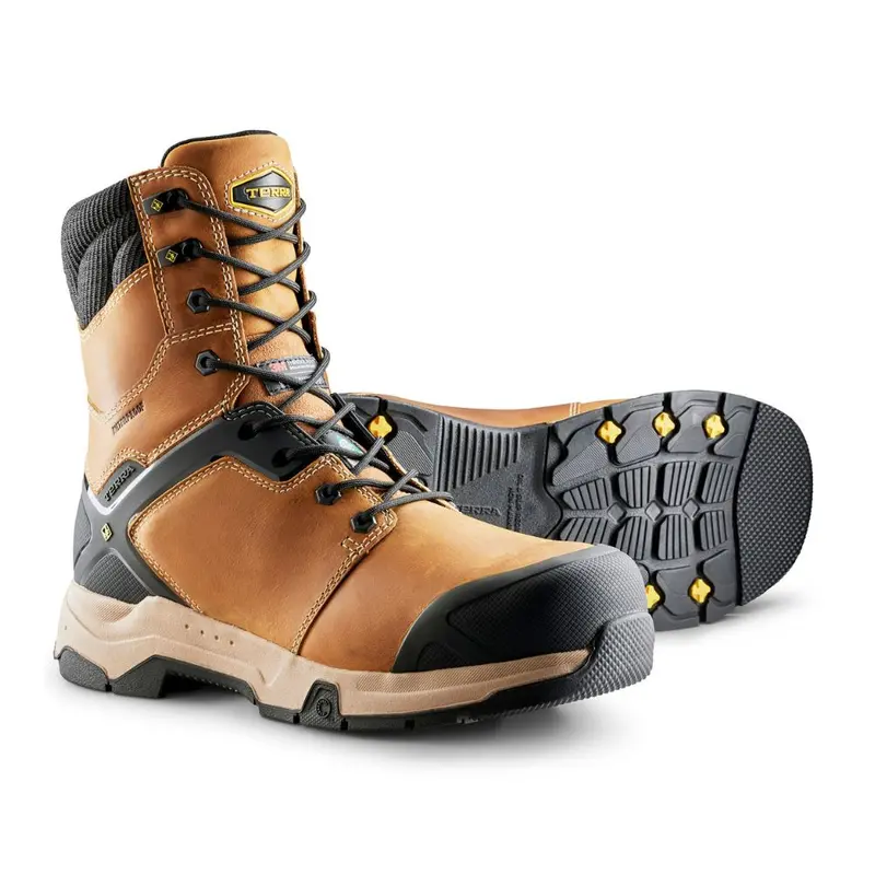 Terra Carbine Men's Wp 8 Inch Composite Toe Work Boot - Wheat Tr0a4tcrfwe 8