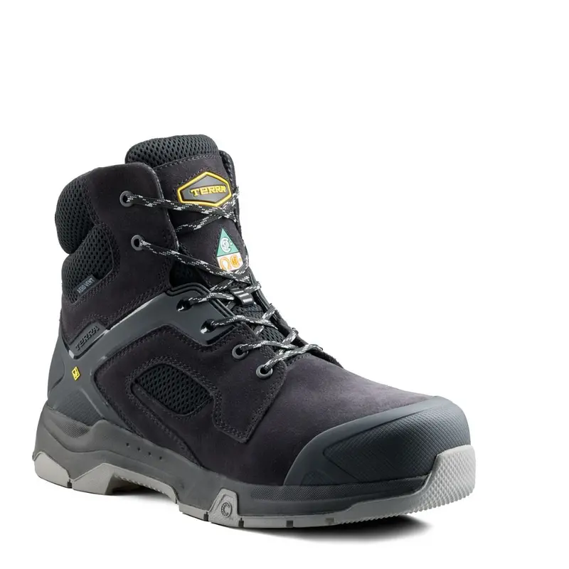 Terra Cobalt Men's 6" Composite Toe Work Safety Boot 1279Bk - Black 1