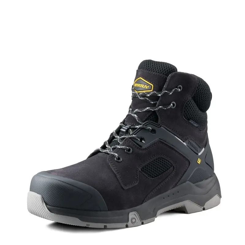 Terra Cobalt Men's 6" Composite Toe Work Safety Boot 1279Bk - Black 3