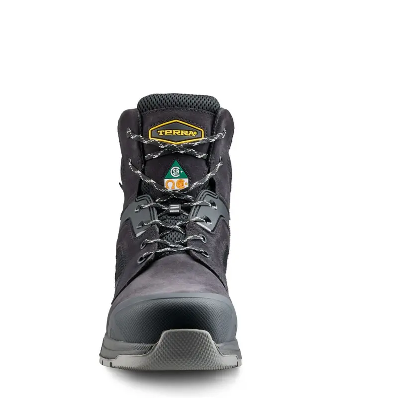 Terra Cobalt Men's 6" Composite Toe Work Safety Boot 1279Bk - Black 7