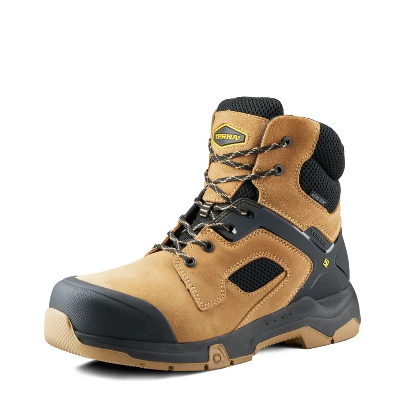 Terra Cobalt Men's 6" Composite Toe Work Safety Boot 1279Tn - Tan 4