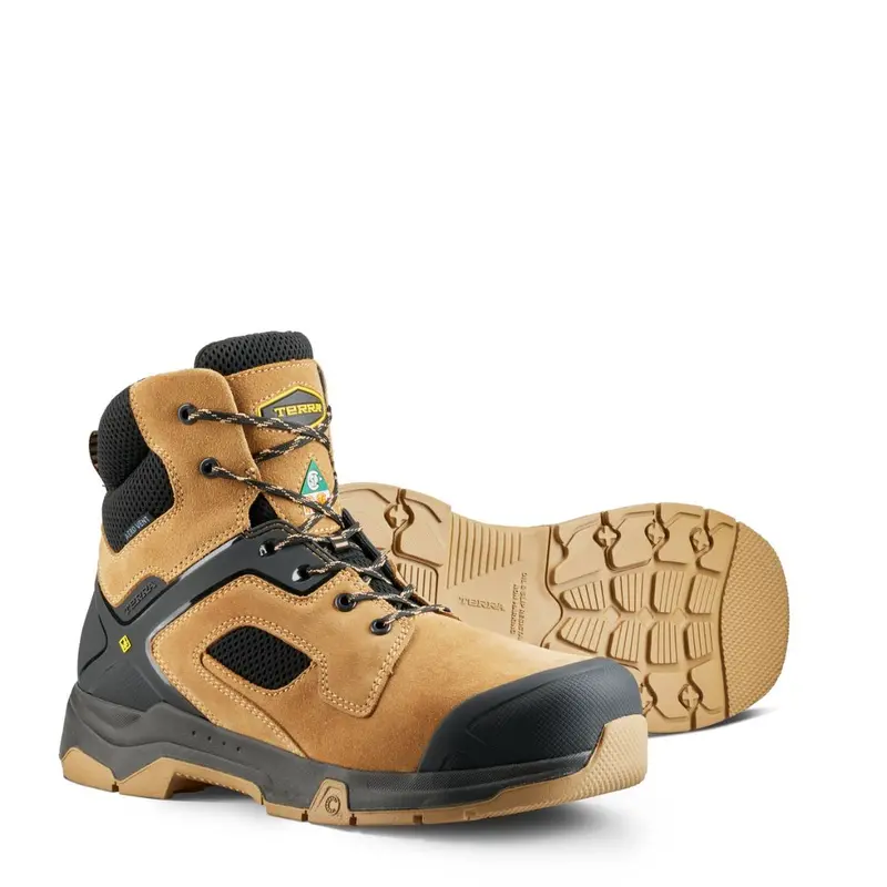 Terra Cobalt Men's 6" Composite Toe Work Safety Boot 1279Tn - Tan 8