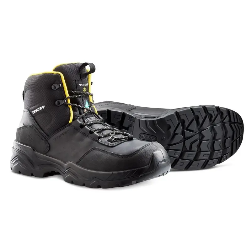 Terra Conway Men's Composite Toe Waterproof Hiker 6" Work Boot Tr0a4ns4blk - Black 8