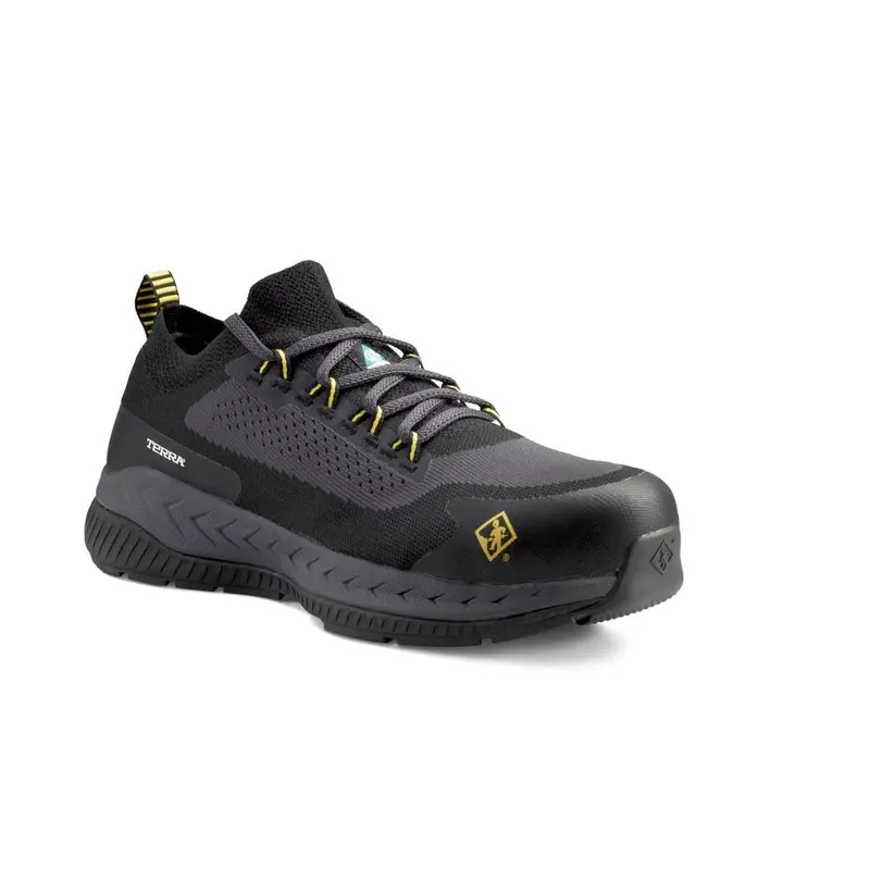Terra Eclipse Tr0a4t8nbly Men's Composite Toe Athletic Safety Shoe - Black/Yellow 1