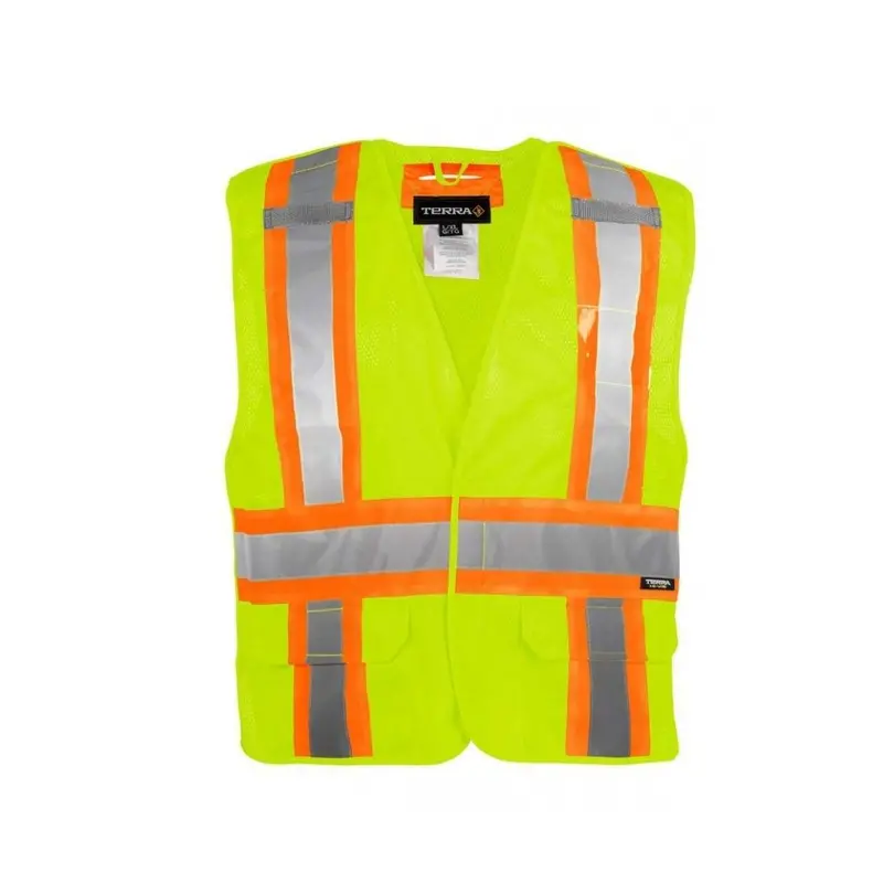 Terra Hi-Vis 5 Point Tear Away Vest - Yellow 116523Yl 1