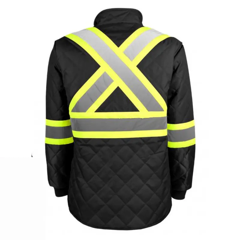 Terra Hi-Vis Lined Freezer Work Jacket 116505 - Black 2