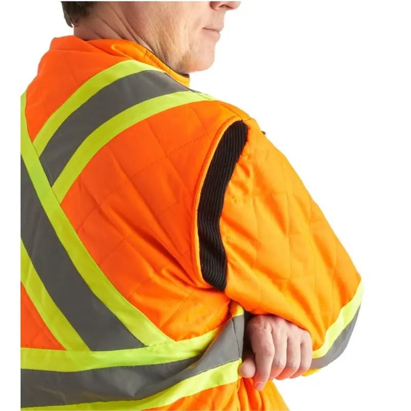 Terra Hi-Vis Lined Freezer Work Jacket 116505 - Orange 2
