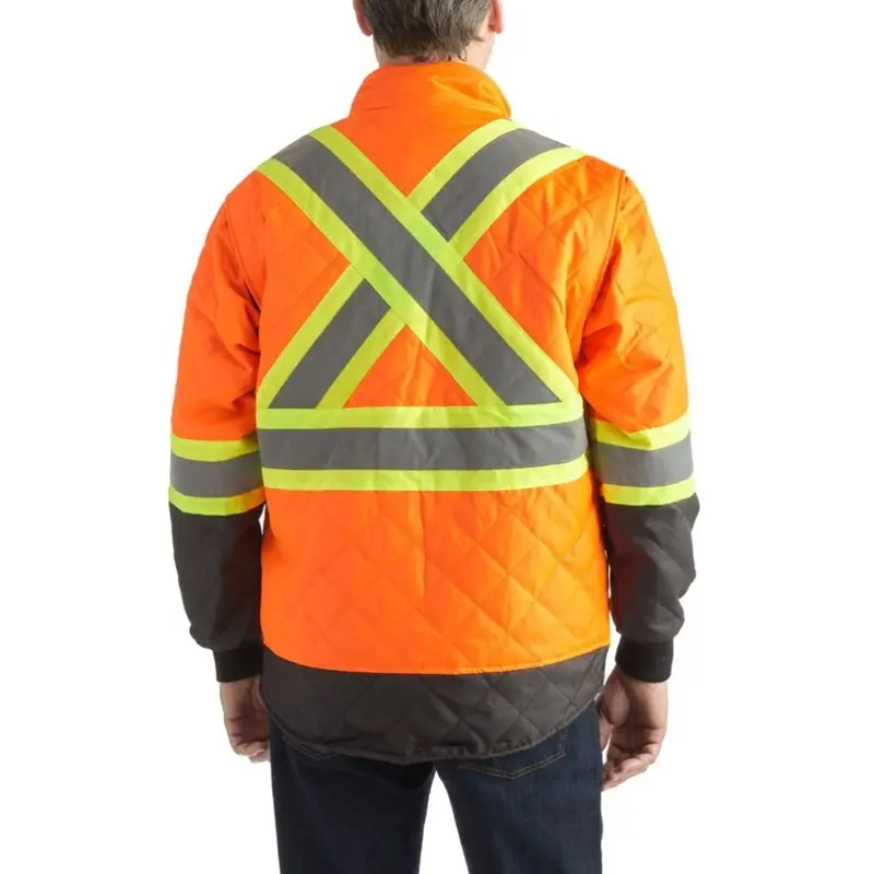 Terra Hi-Vis Lined Freezer Work Jacket 116505 - Orange 4