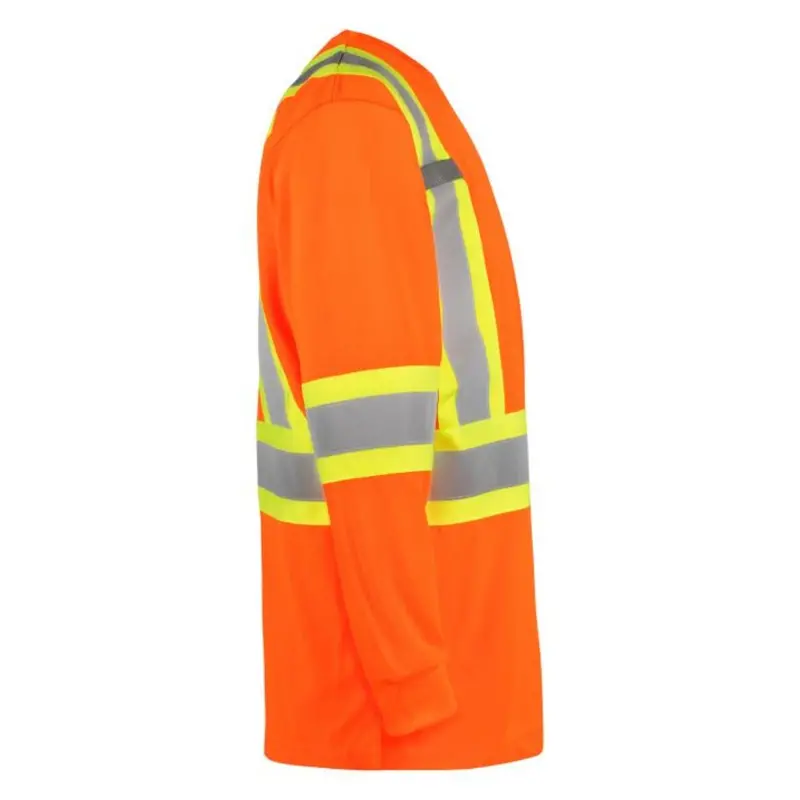 Terra Hi-Vis Long Sleeve Work Shirt 116525Or - Orange 5