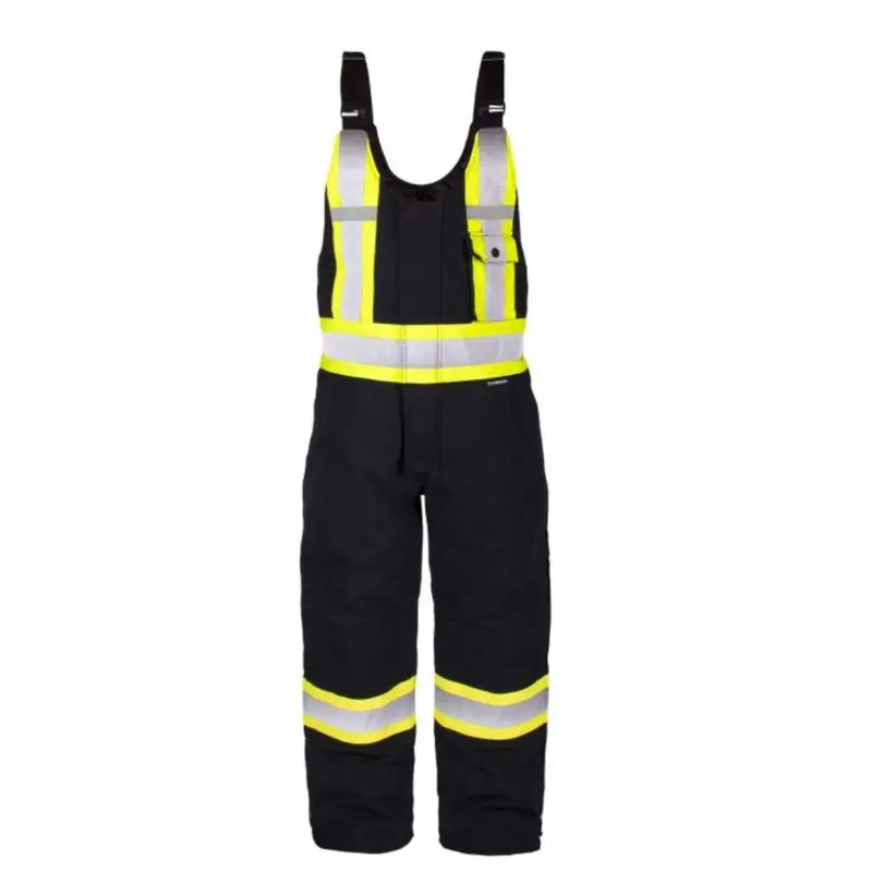 Terra Hi-Vis Men's Insulated Canvas Bib Work Overall 116569 Black 1