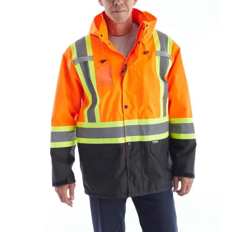 Terra Hi-Vis Rain Work Jacket 116520Jor - Orange 1