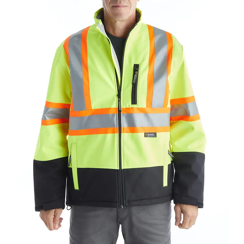 Terra Hi Vis Softshell Work Jacket 116516Yl - Yellow 1