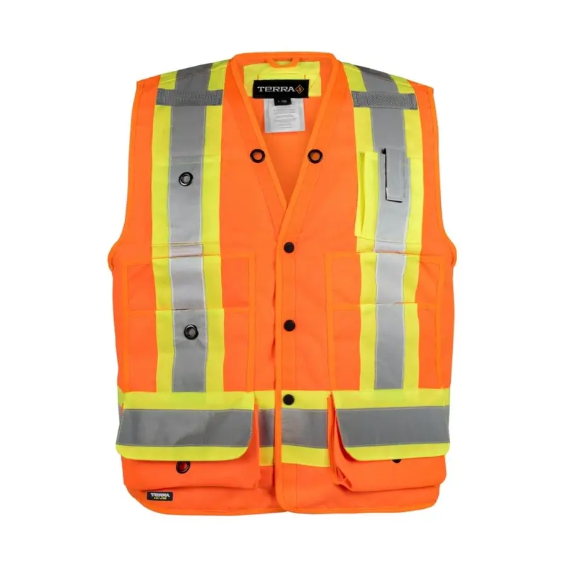 Terra Hi-Vis Surveyor's Vest - Orange 116522Or 1