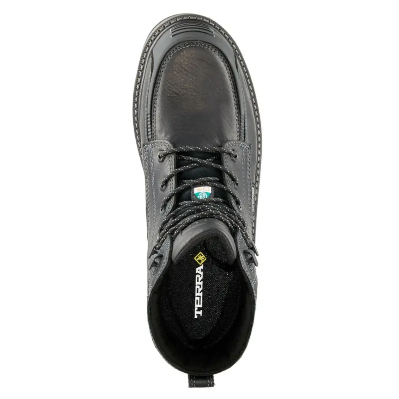 Terra Ironstone Men's 6" Waterproof Composite Toe Work Boot 839Gbk - Black 9