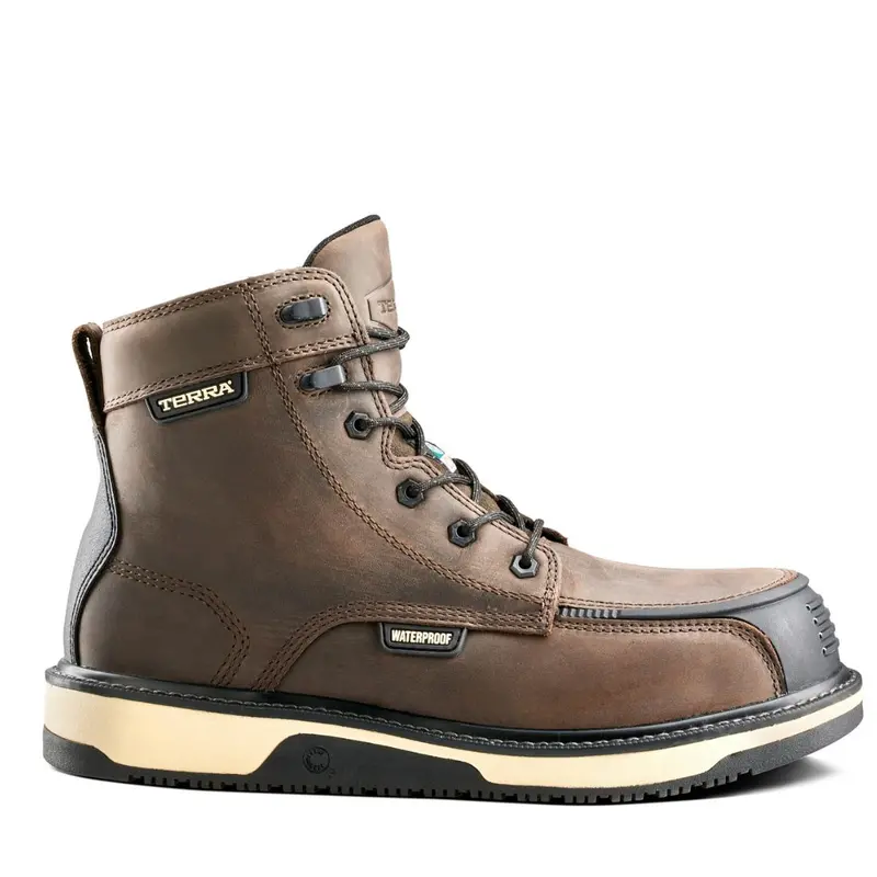 Terra Ironstone Men's 6" Waterproof Composite Toe Work Boot 839Gdb - Brown 2