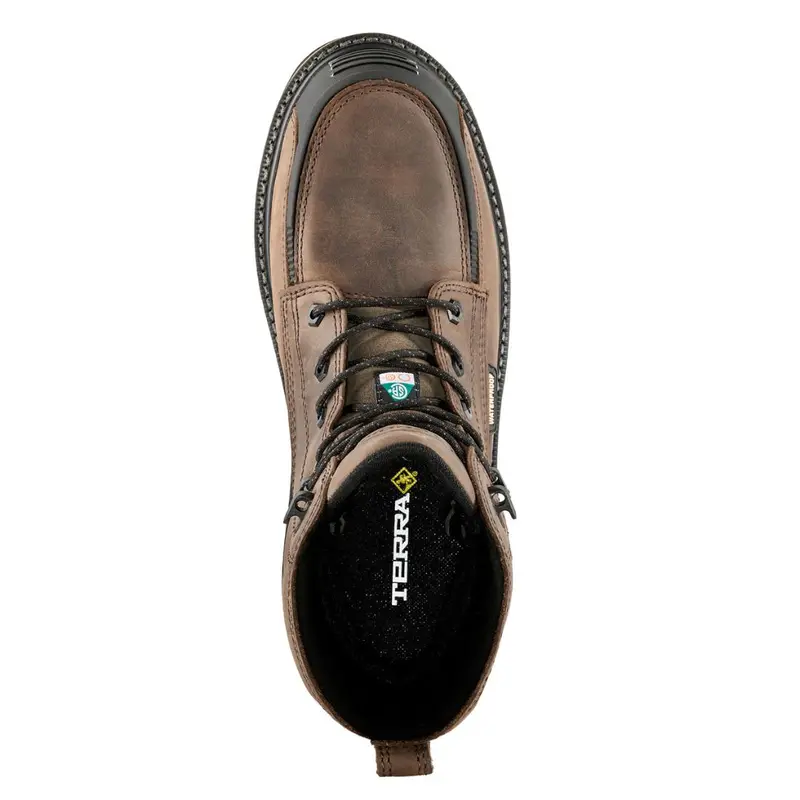 Terra Ironstone Men's 6" Waterproof Composite Toe Work Boot 839Gdb - Brown 8