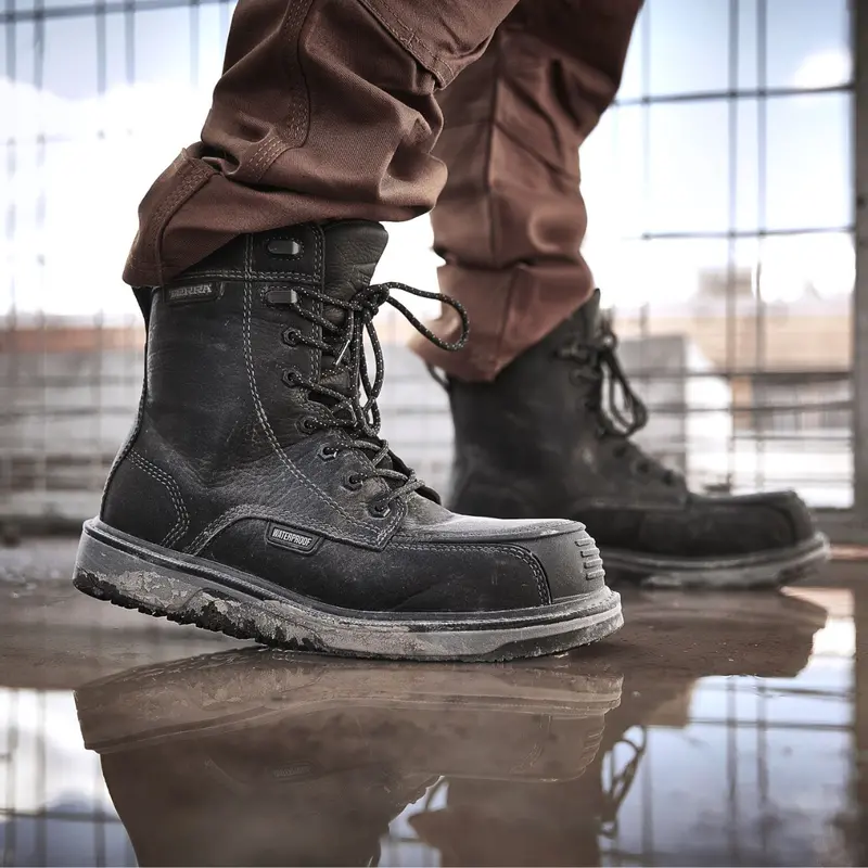 Terra Ironstone Men's 8" Waterproof Composite Toe Work Boot 839Fbk - Black 1