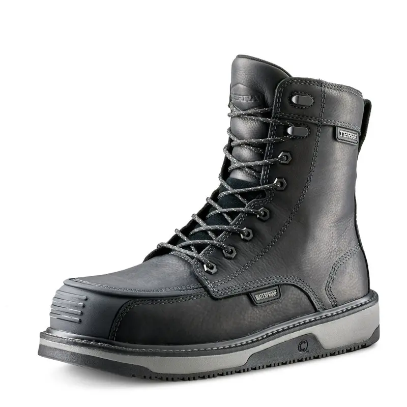 Terra Ironstone Men's 8" Waterproof Composite Toe Work Boot 839Fbk - Black 4