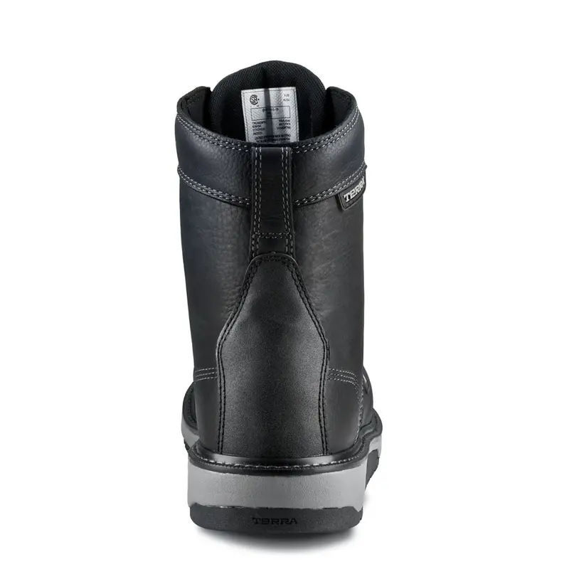 Terra Ironstone Men's 8" Waterproof Composite Toe Work Boot 839Fbk - Black 9