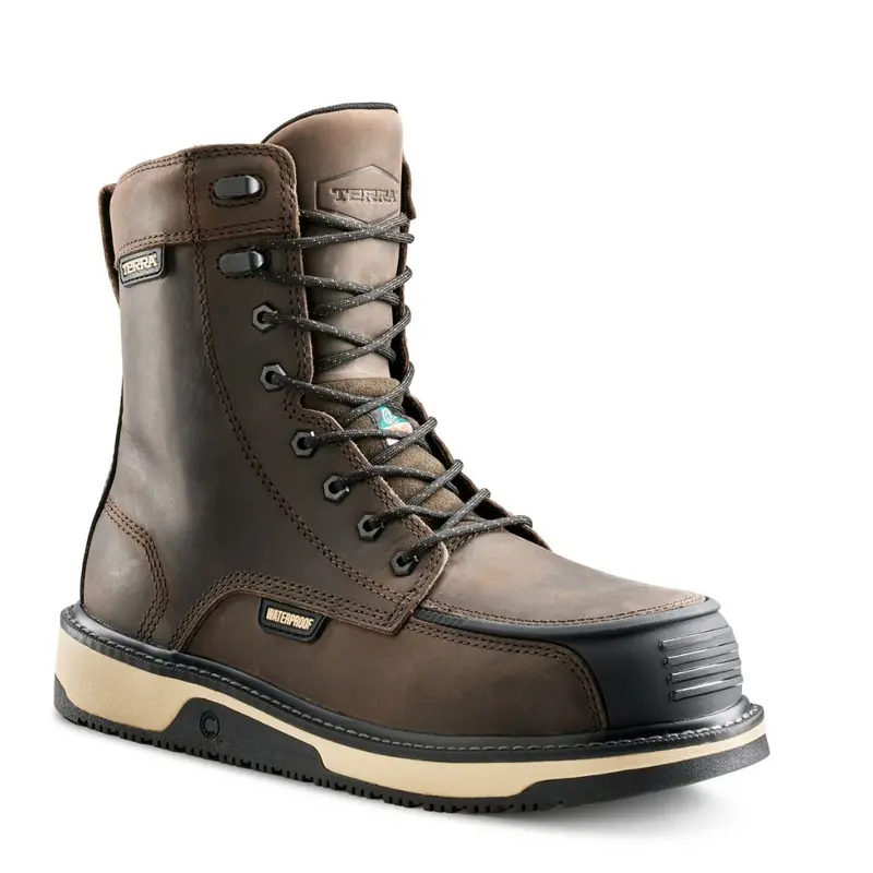 Terra Ironstone Men's 8" Waterproof Composite Toe Work Boot 839Fdb 1