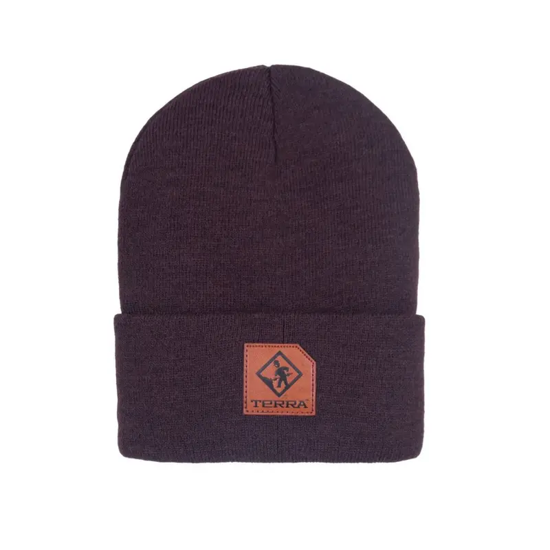 Terra Knitted Ribbed Toque - 1316552Tr Brown 1