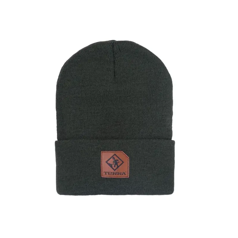 Terra Knitted Ribbed Toque - 1316552Tr Green 1