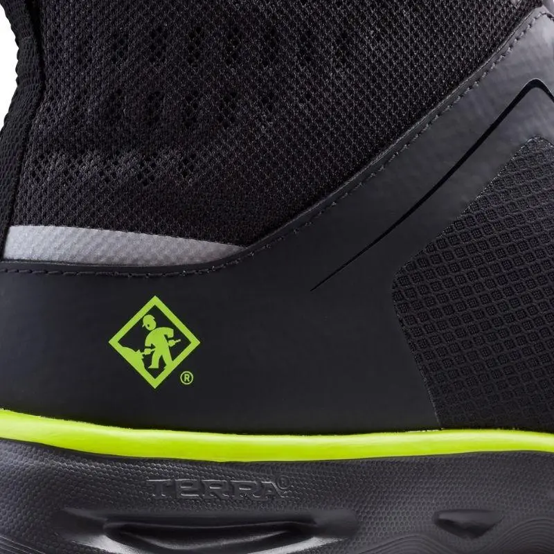 Terra Lites Mid Tr0a4nrta35 Unisex Composite Toe Athletic Safety Shoe - Black/Lime 4