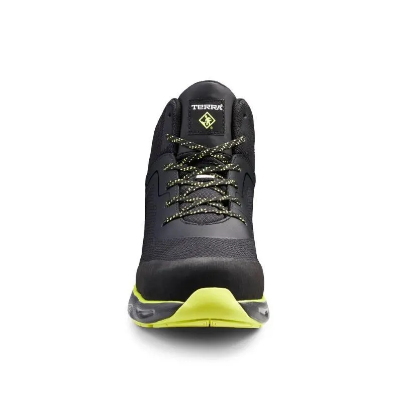 Terra Lites Mid Tr0a4nrta35 Unisex Composite Toe Athletic Safety Shoe - Black/Lime 6