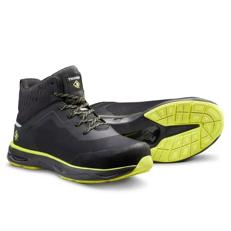 Terra Lites Mid Tr0a4nrta35 Unisex Composite Toe Athletic Safety Shoe - Black/Lime 7