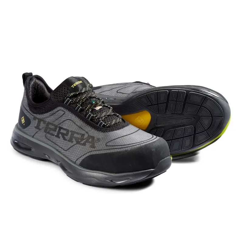 Terra Lites Unisex Composite Toe Athletic Safety Shoe Tr0a4nrbbg - Black/Grey 4