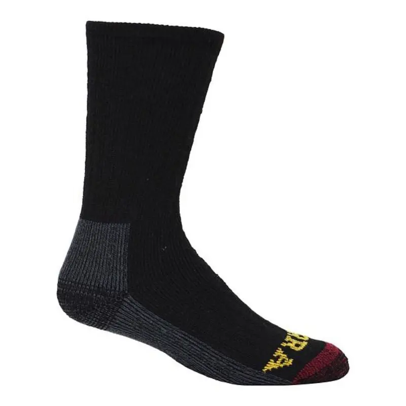 Terra Men's 1 Pk Crew Work Sock - Black 1