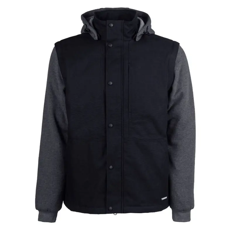 Terra Men's 2 In 1 Canvas Vest With Removable Sleeves & Hood 100330 1