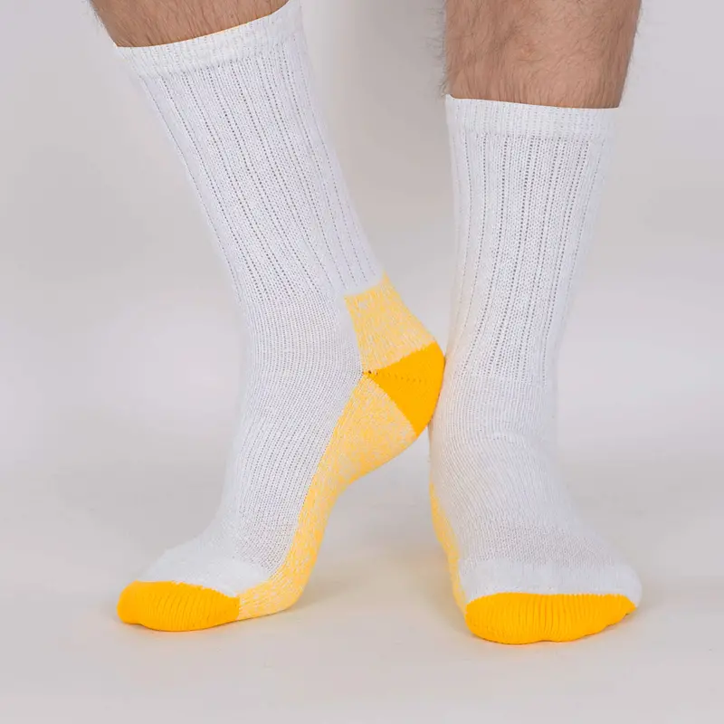 Terra Men's 2Pk Steel Toe Work Sock - White 1