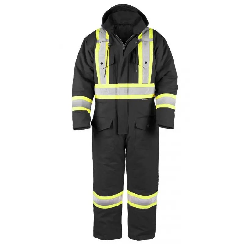 Terra Men's High Visibility Insulated Coverall 116571Bk - Black 1