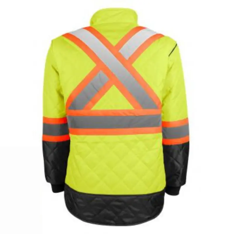 Terra Men's High Visibility Lined Freezer Work Jacket 116505 - Yellow 2