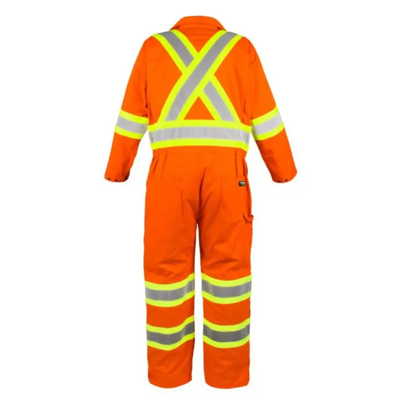 Terra Men's High Visibility Unlined Coverall 116581Or - Orange 3