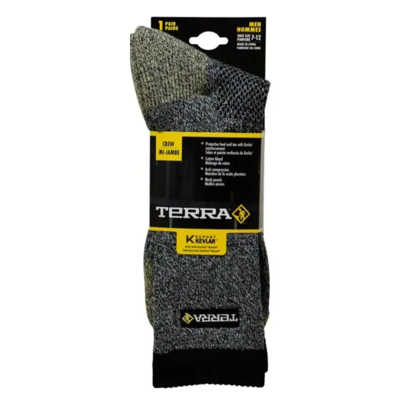 Terra Men's Kevlar Work Socks 3285-Bkm 2
