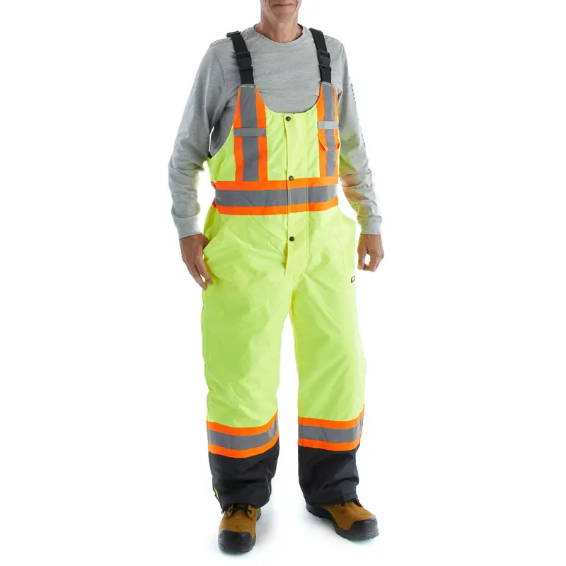 Terra Men's Work Insulated Hi-Vis Bib Overall  116507- Yellow 1