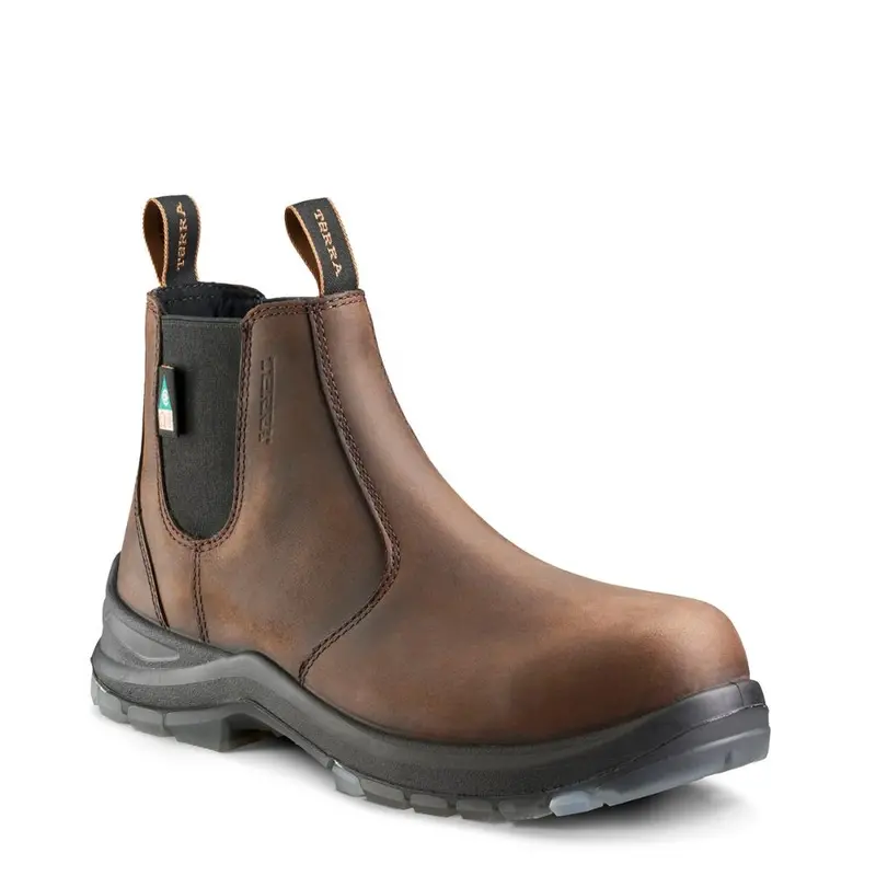 Terra Murphy Unisex 6" Composite Toe Slip On Work Boot R4nrdb - Dark Brown 1