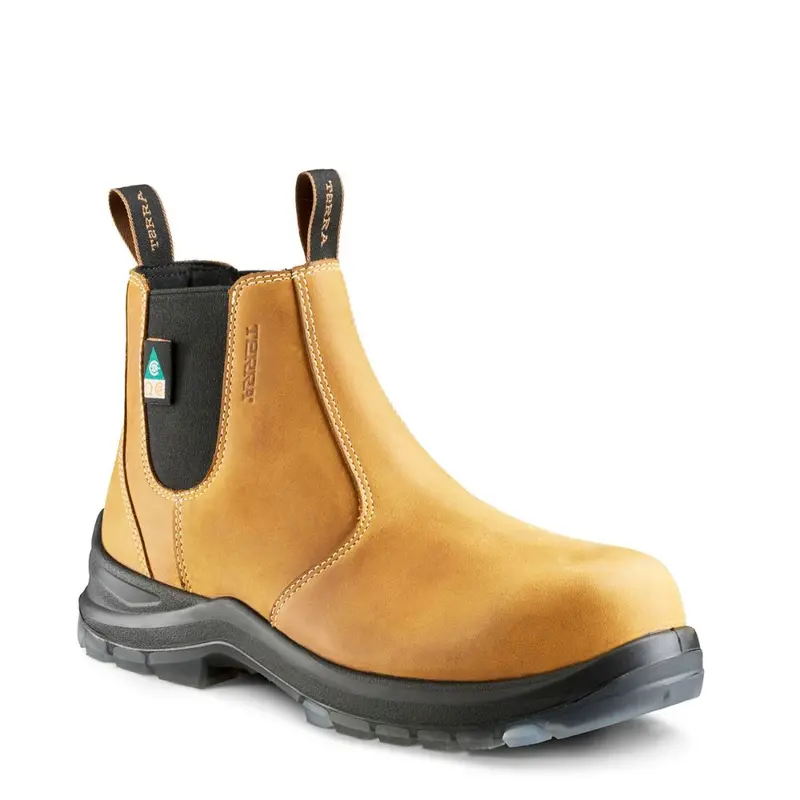 Terra Murphy Unisex 6" Composite Toe Slip On Work Boot R4nrwt - Wheat 1