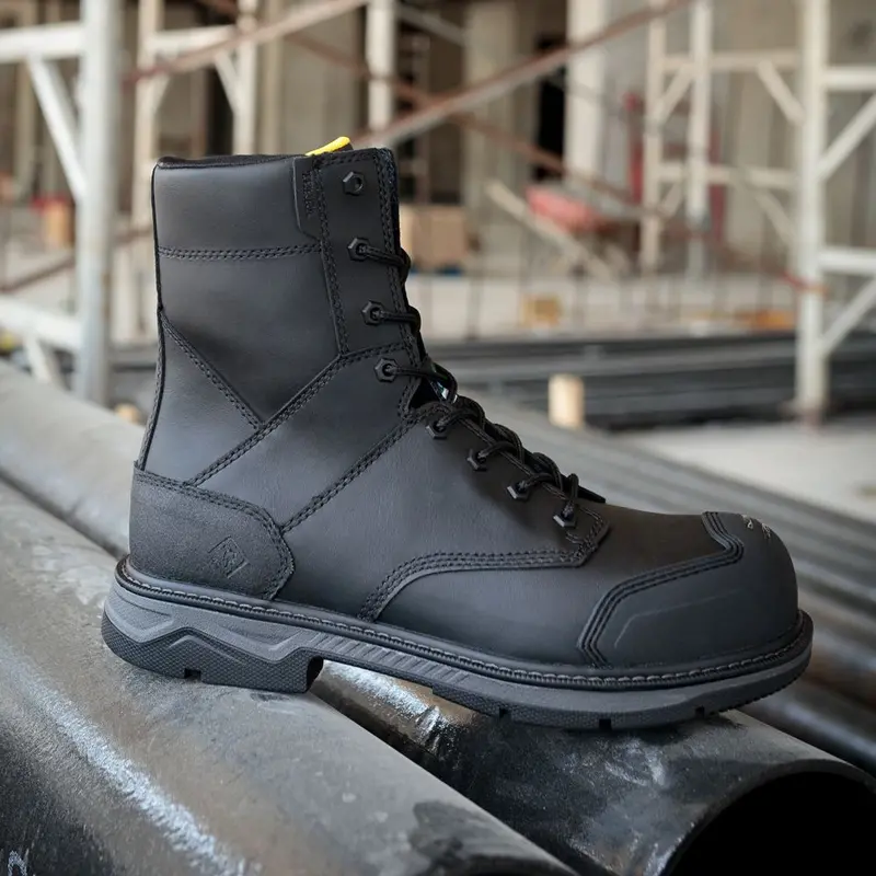 Terra Patton Tr0a4ns5blk Unisex 8" Steel Toe Work Safety Csa Boot  - Black 1