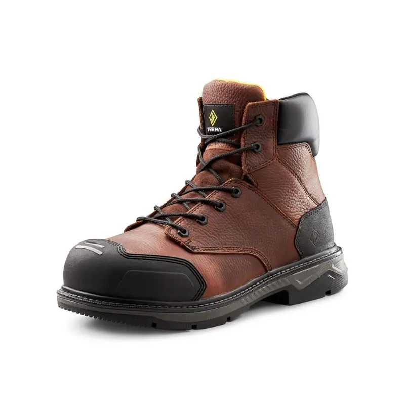 Terra Patton Tr0a4ns6brn Unisex 6" Steel Toe Work Safety Csa Boot - Brown 4