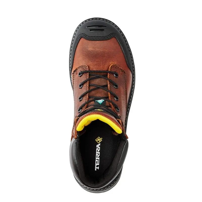 Terra Patton Tr0a4ns6brn Unisex 6" Steel Toe Work Safety Csa Boot - Brown 7
