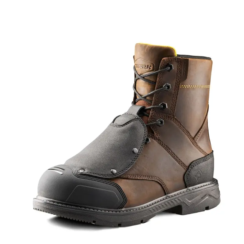 Terra Patton Unisex 8" Aluminum Toe External Met Guard Safety Csa Boot 1314Db - Dark Brown 3