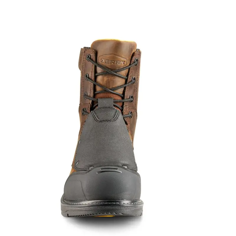 Terra Patton Unisex 8" Aluminum Toe External Met Guard Safety Csa Boot 1314Db - Dark Brown 7