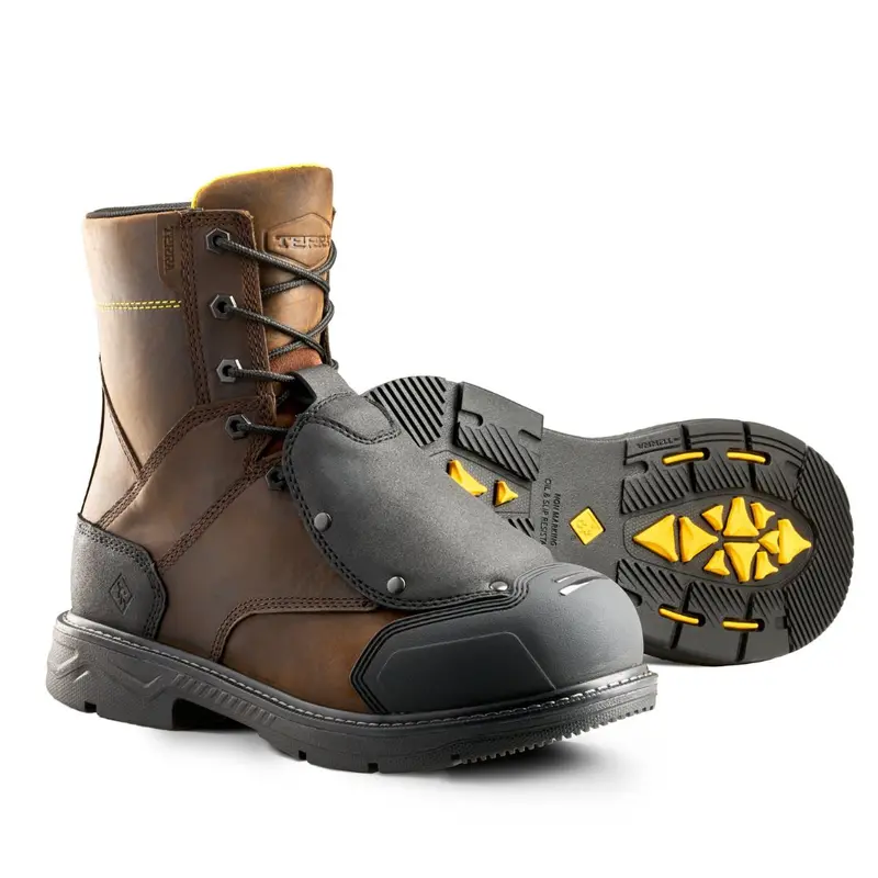 Terra Patton Unisex 8" Aluminum Toe External Met Guard Safety Csa Boot 1314Db - Dark Brown 9