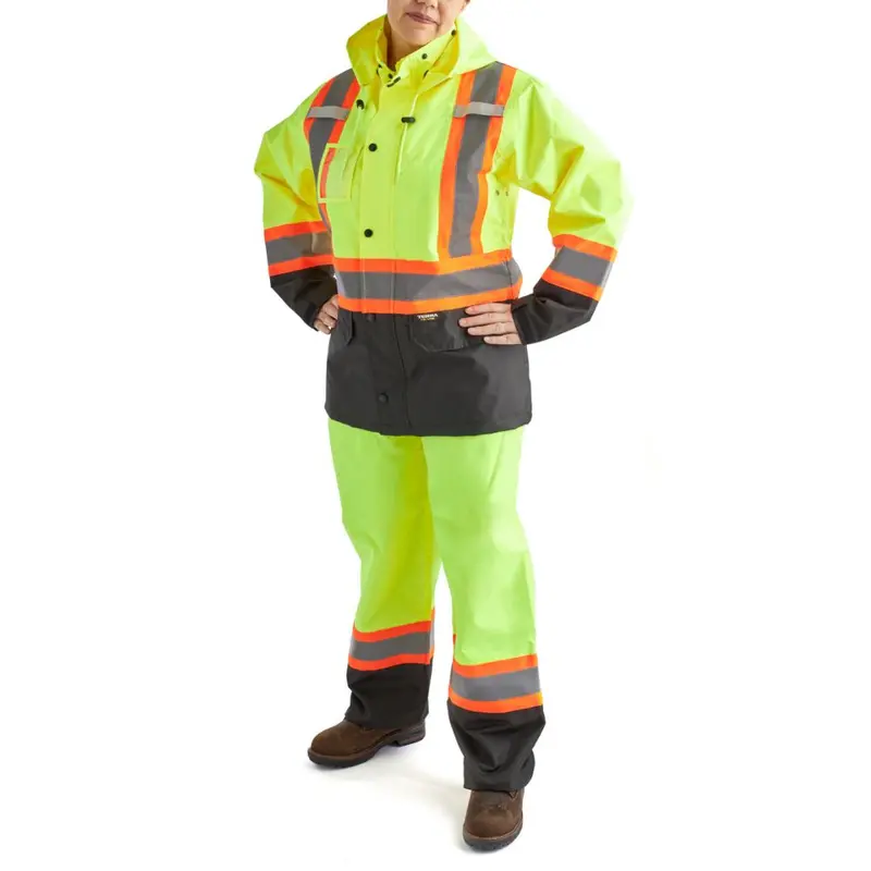 Terra Women's High Vis Rainsuit 116520Wyl - Yellow 1