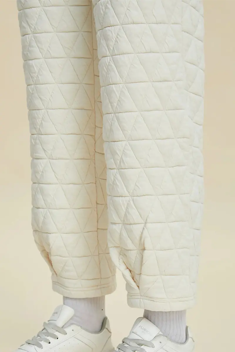 Texture Round Neck Long Sleeve Top And Pants Set 7
