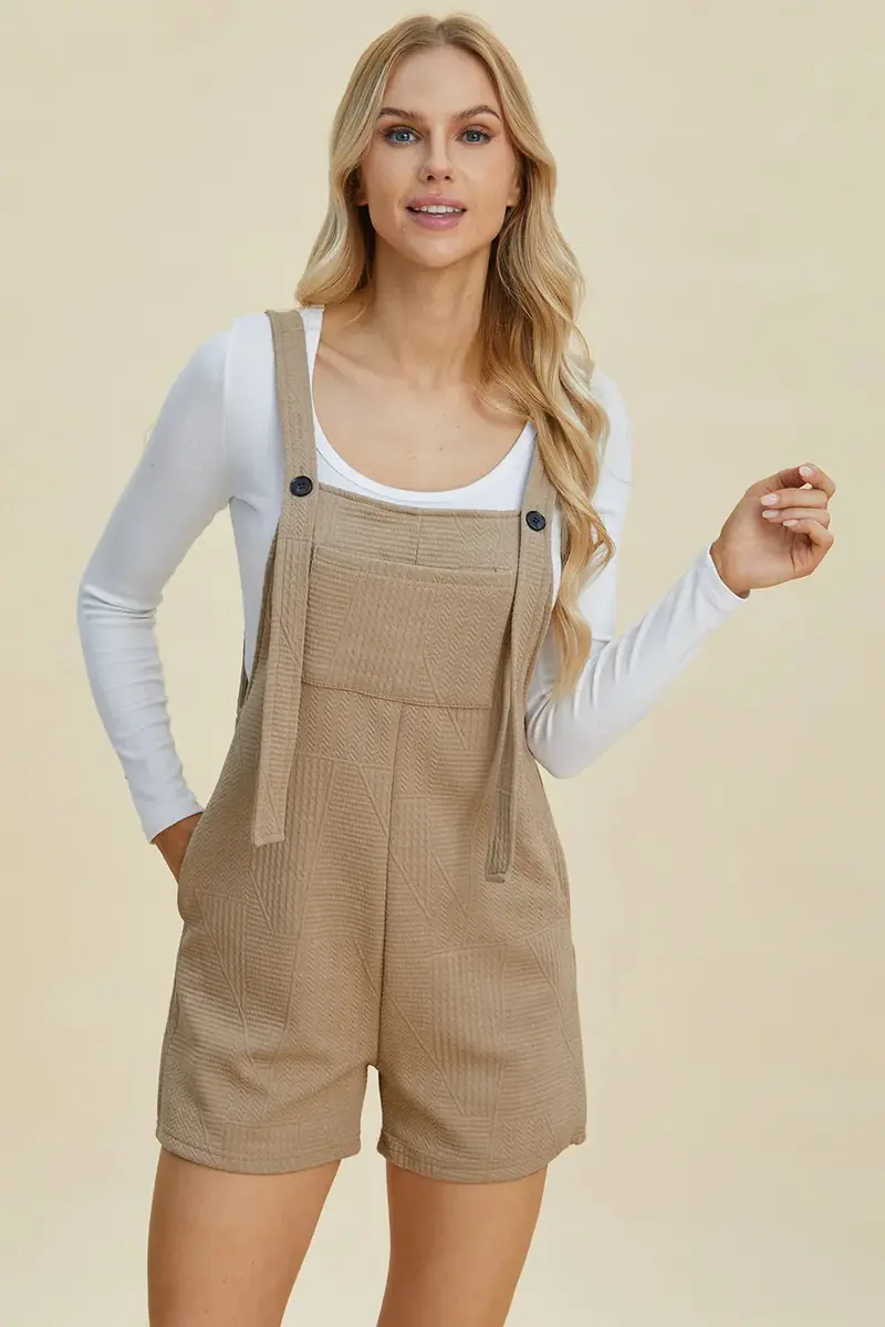 Texture Sleeveless Romper 1